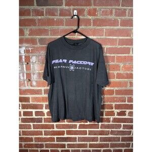 Vintage 90s Fear Factory Remanufactured Cloning Technology Music Band Shirt XL